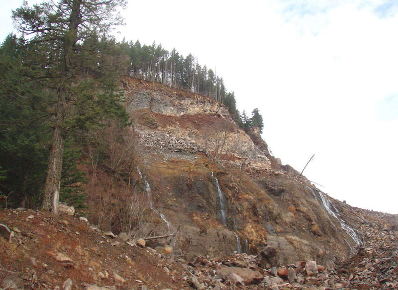 upper portion of the slide
