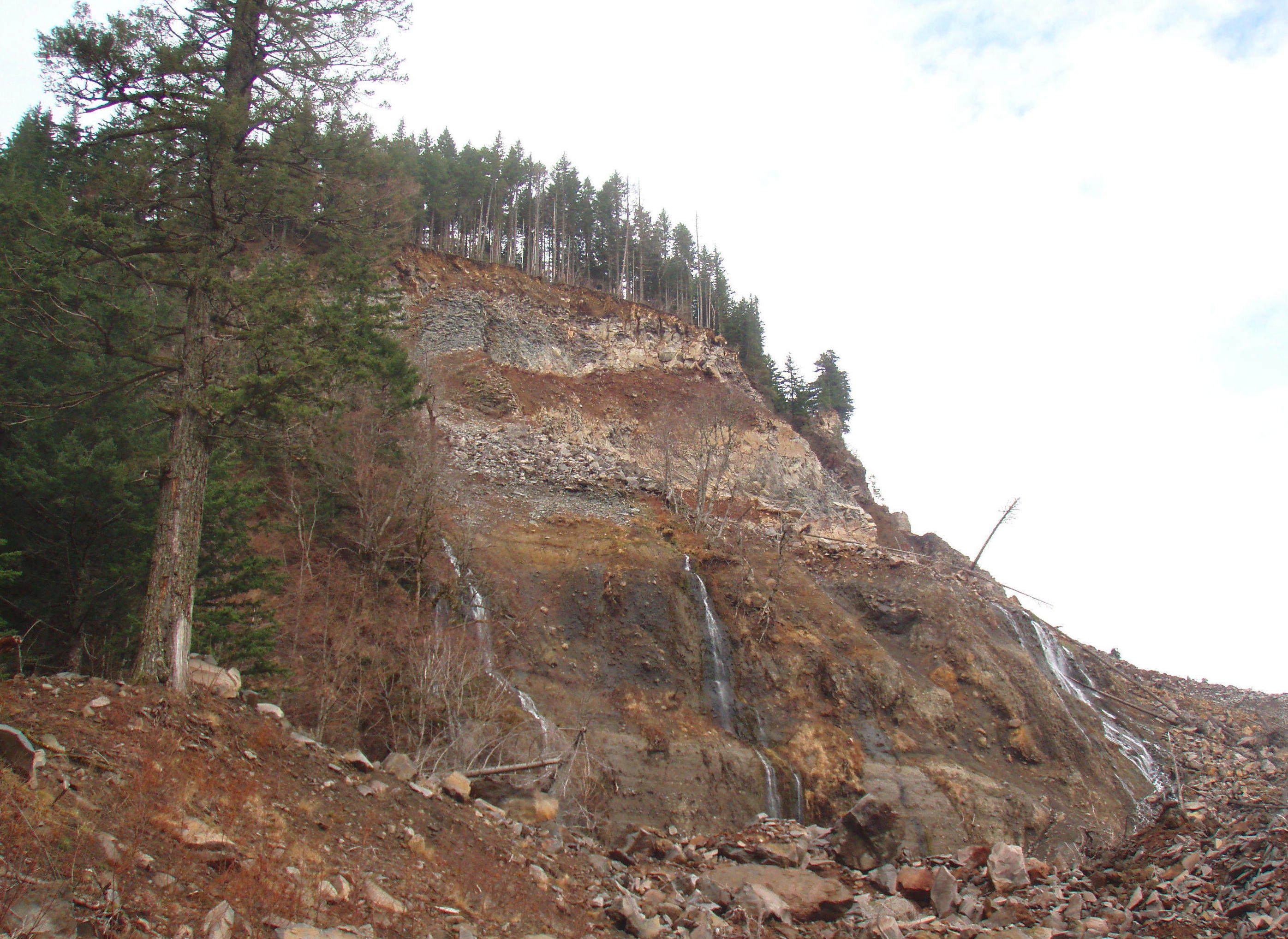 upper portion of the slide