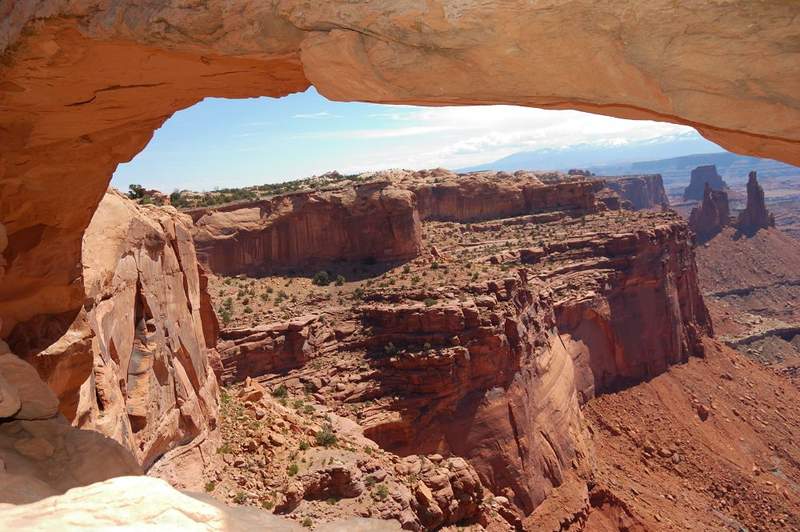 View from under Mesa Arch.