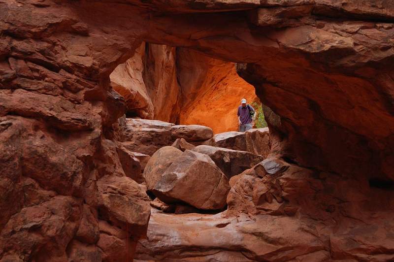 We hiked through this natural bridge