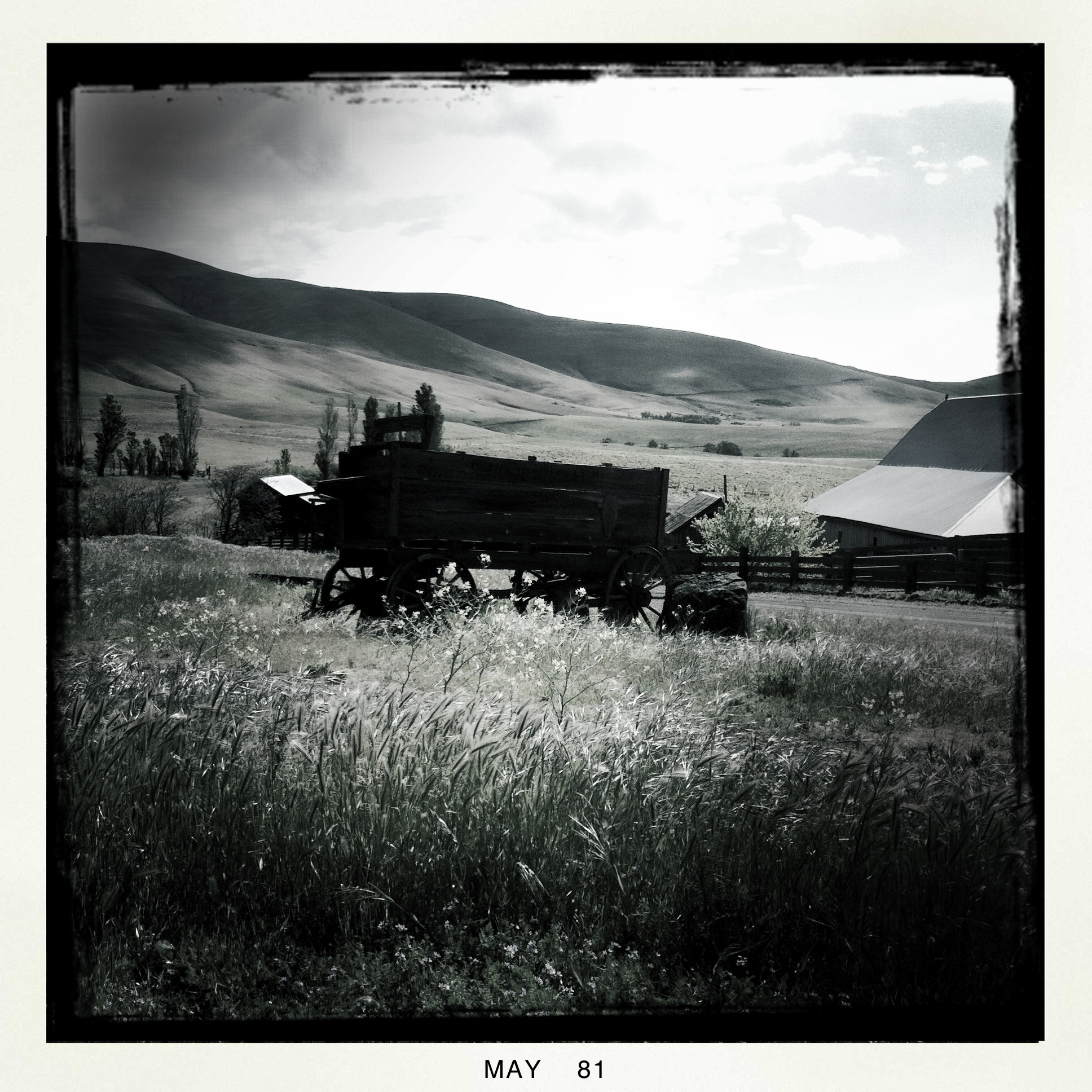 the old wagon your turn left at to get to dalles mt trailhead