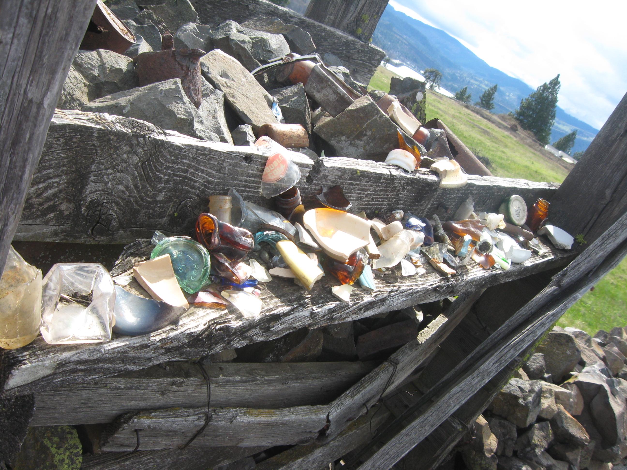 interesting assortment of found glass