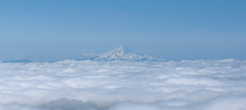 Mount Hood above the clouds
