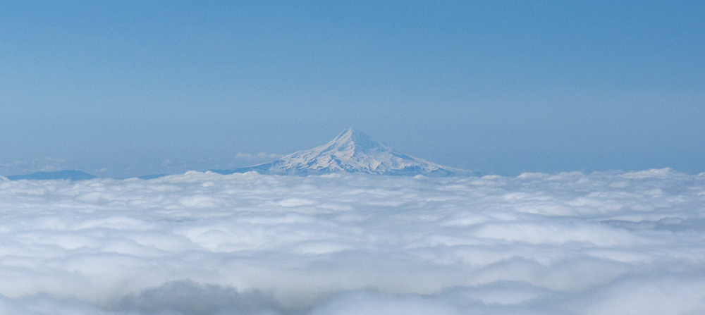 Mount Hood above the clouds
