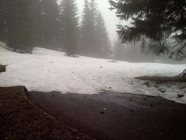 Larch MT. Parking Lot Snow