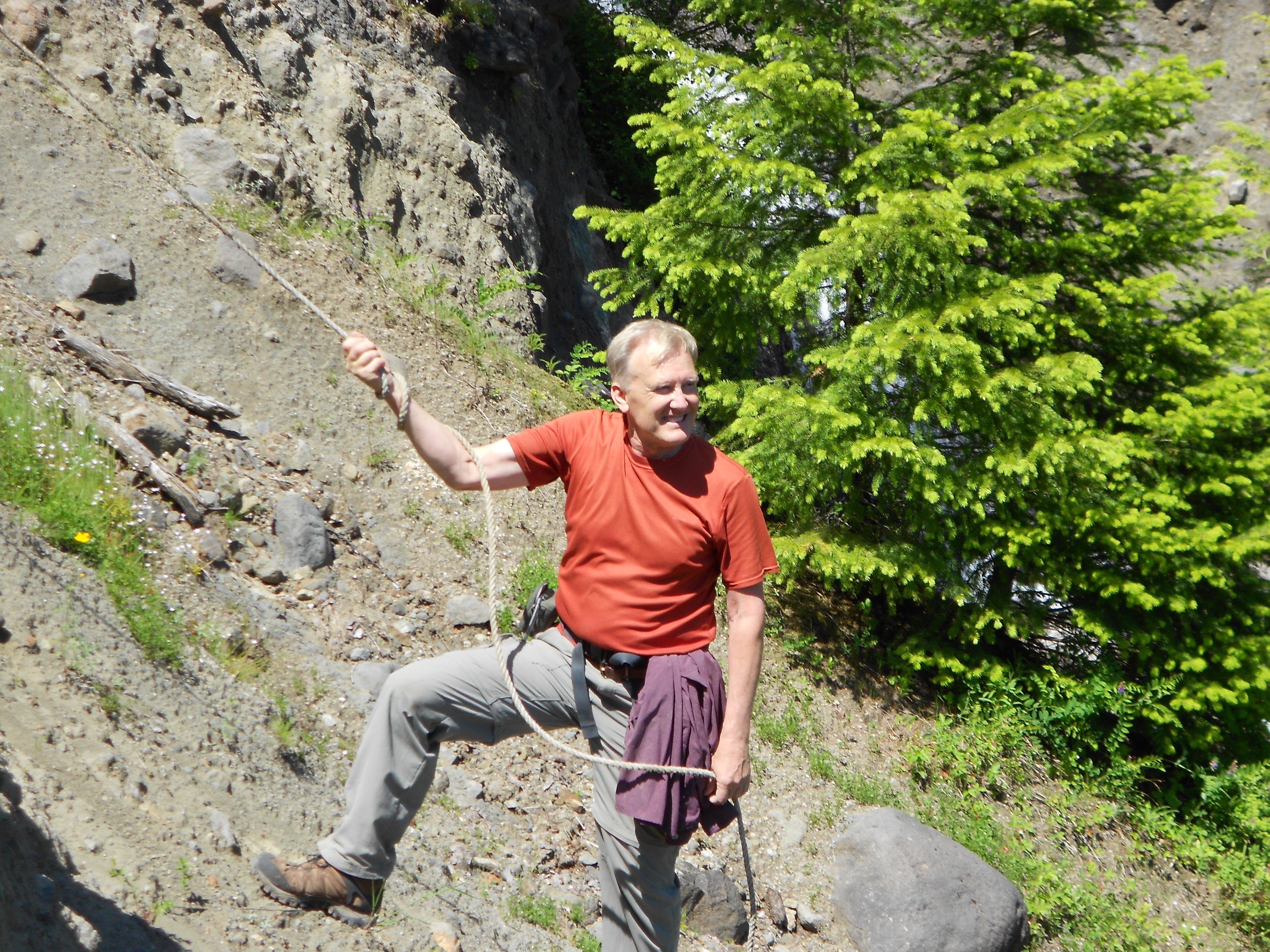 Don's cool rope around Greenleaf Creek/Falls