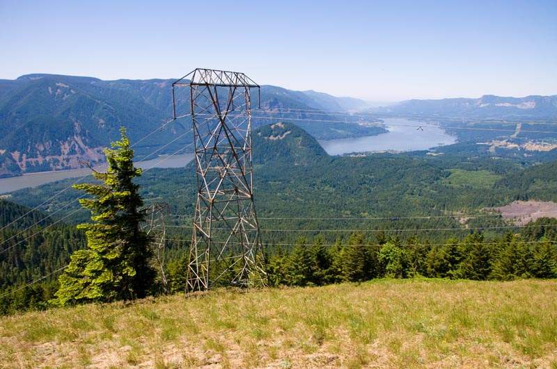 The first powerline ridge, looking down the Gorge.