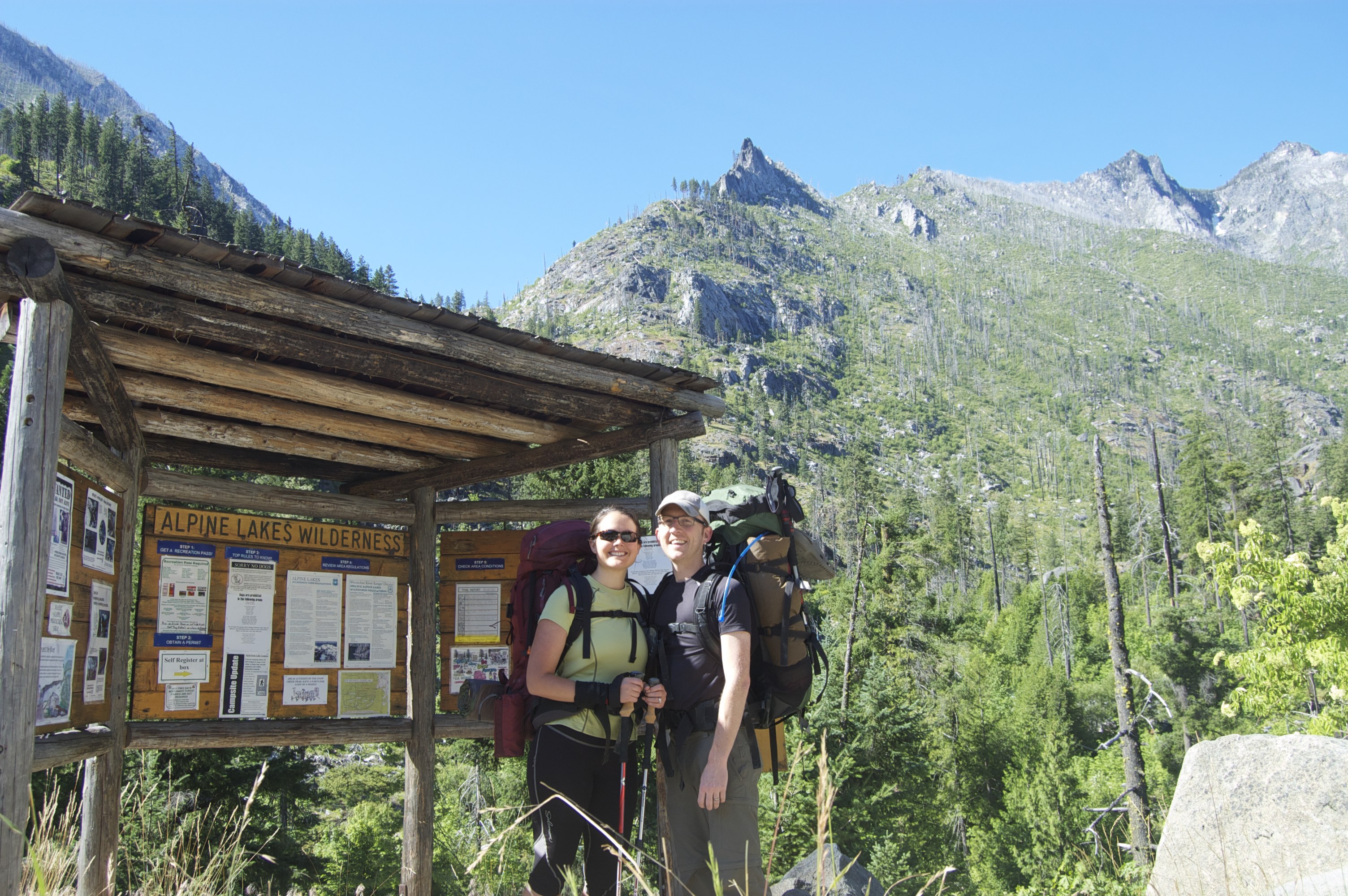 At the trailhead *BEFORE*