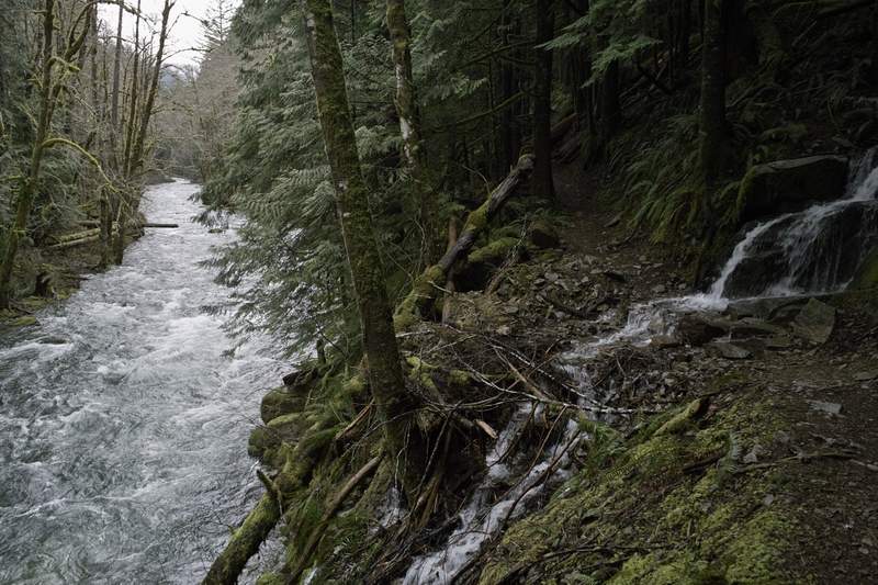 Typical trail waterfalls