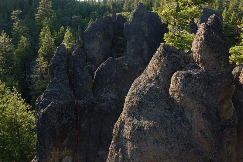 "Rock garden" just east/below the Helispot. There is a side trail among these rocks - very interesting place