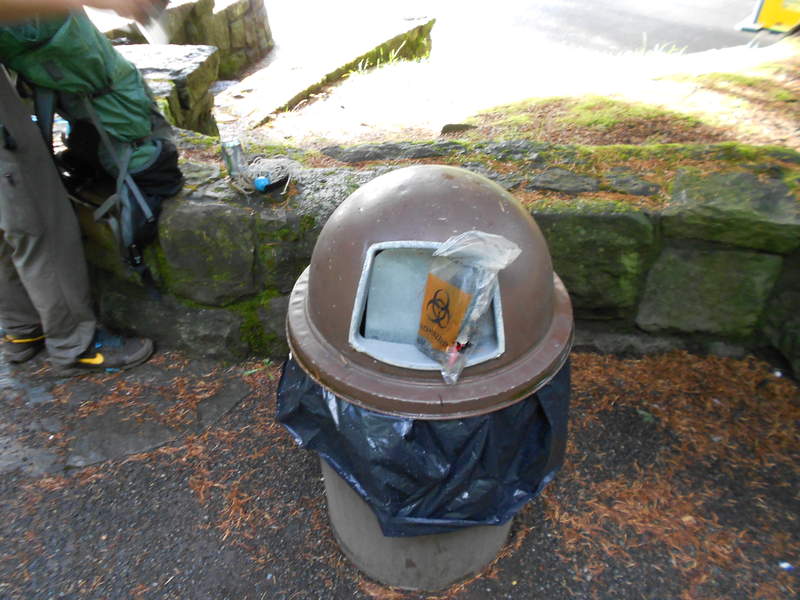 Junk going to garbage can