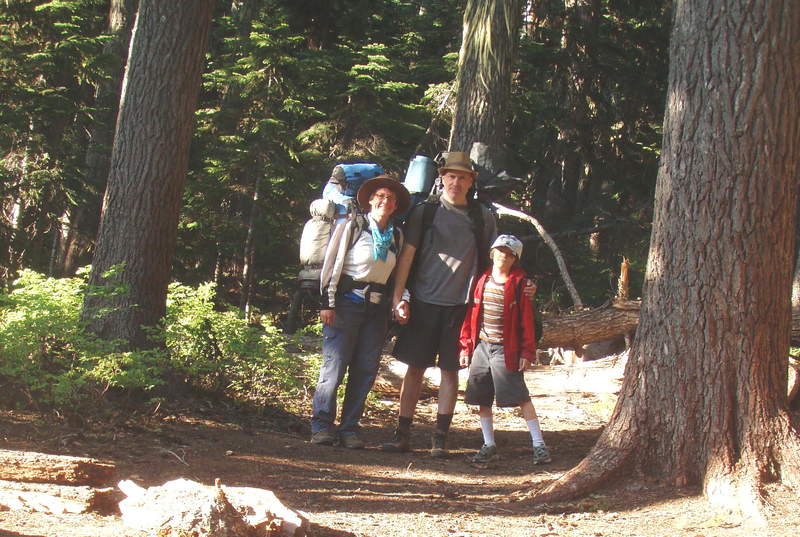 ready to hike out after our first overnighter