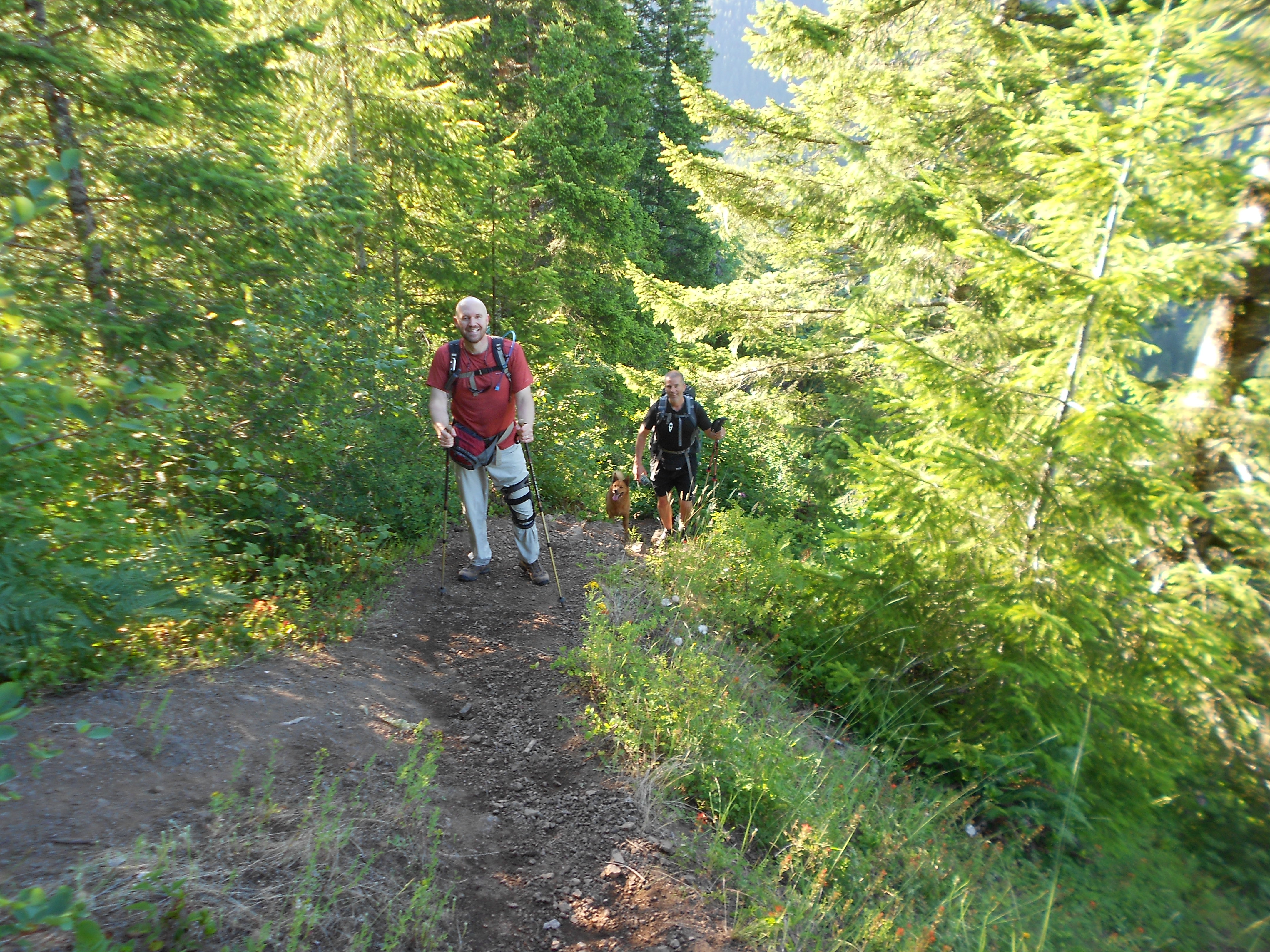 Jim, aka Crusak and Mark, aka Mayhem on the way up Elk