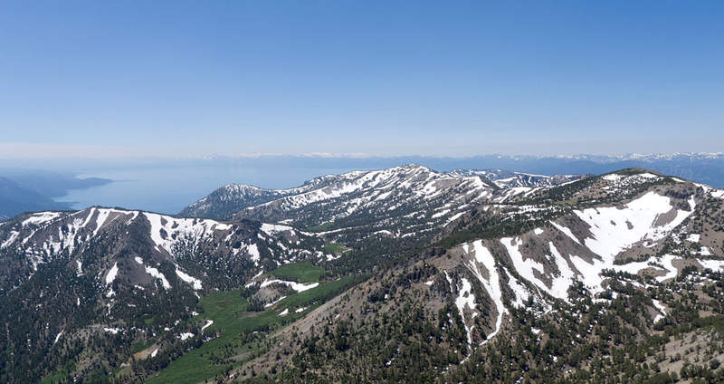 The view from the top looking toward Lake Tahoe
