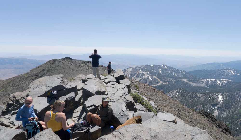Hikers enjoying the summit