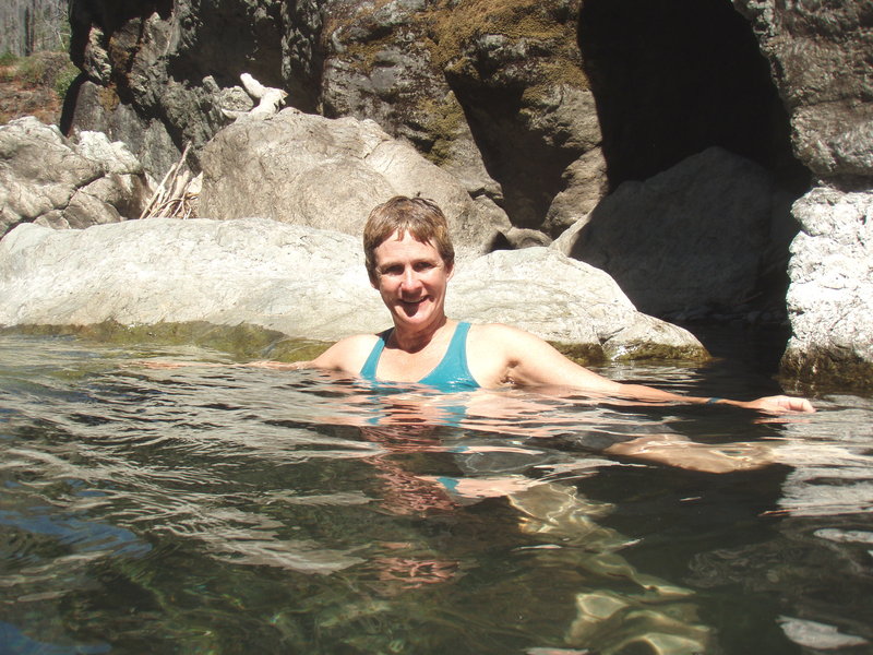 Happy swimmer
