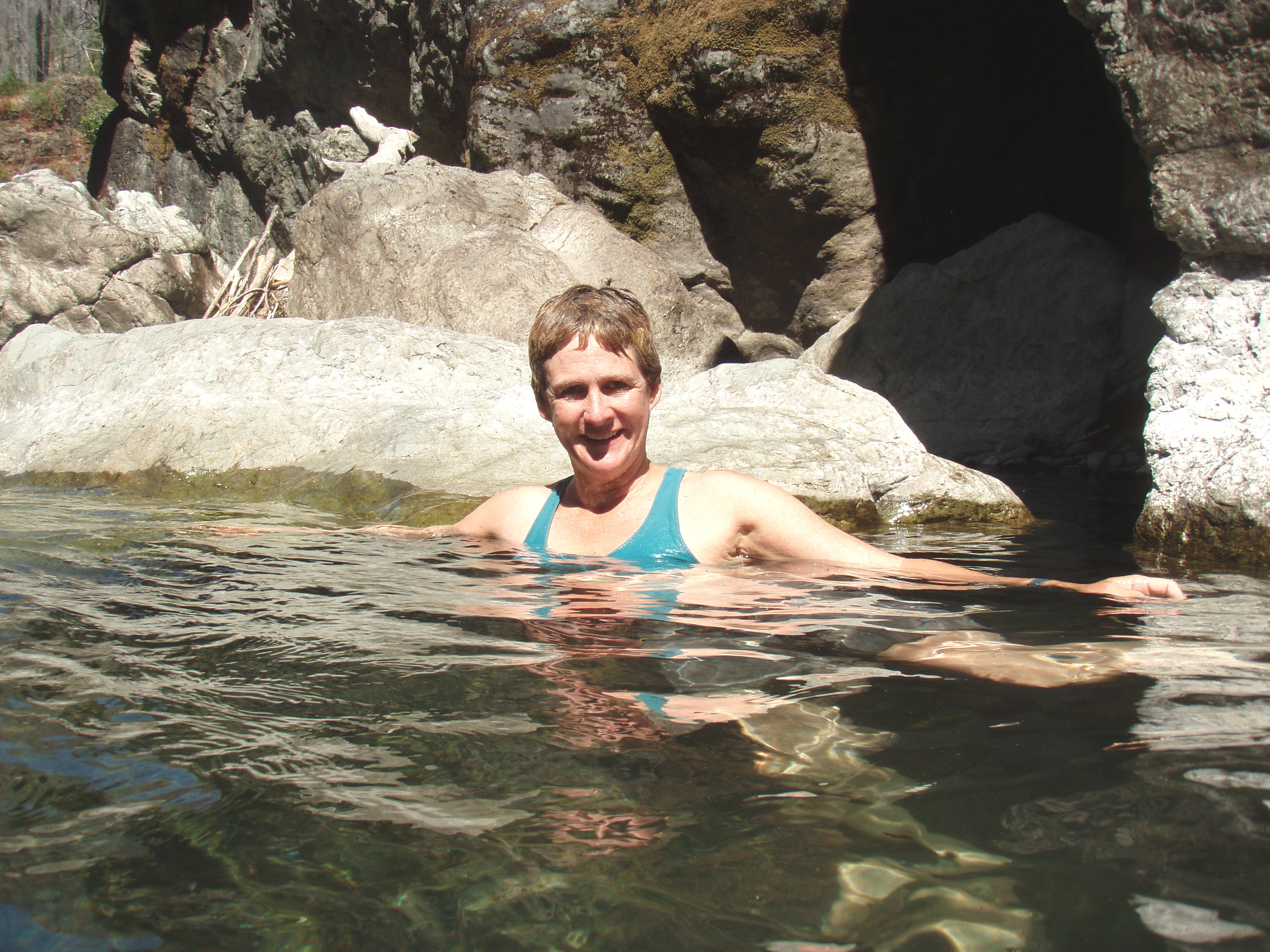 Happy swimmer