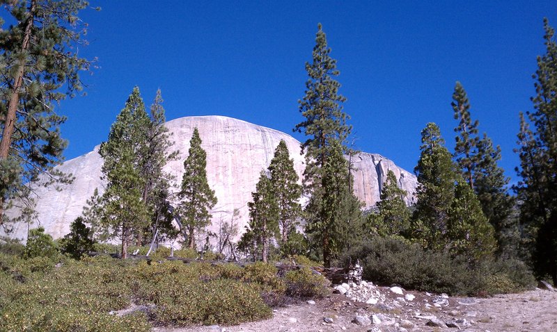 View of Half Dome from Little Yosemite Valley