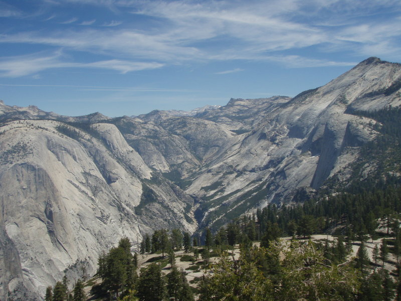 View from the just before the Half Dome cables