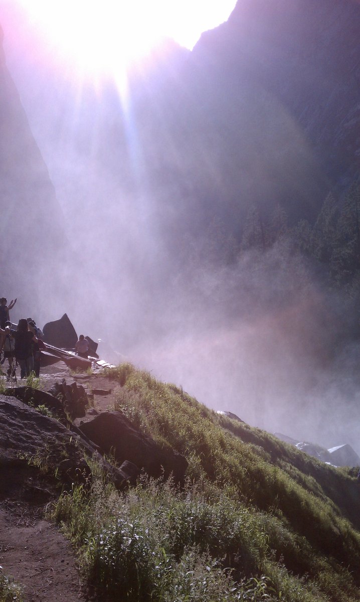 View from the Mist Trail below Vernal Falls
