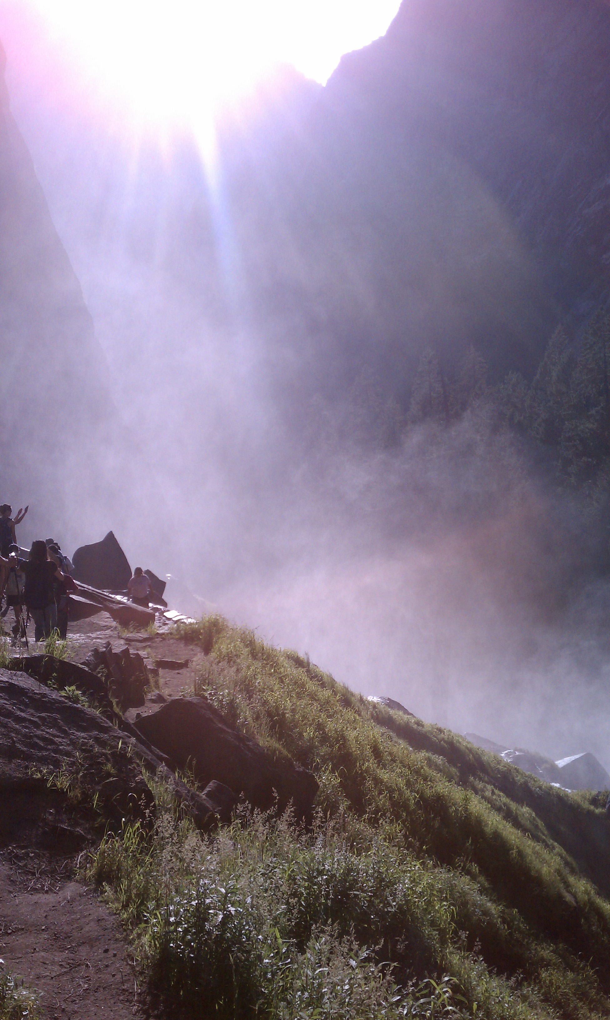 View from the Mist Trail below Vernal Falls