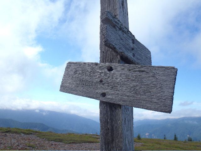Weathered signage on Indian MT