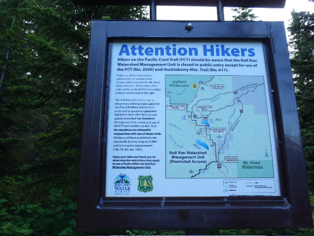 WARNING sign around Indian Campground