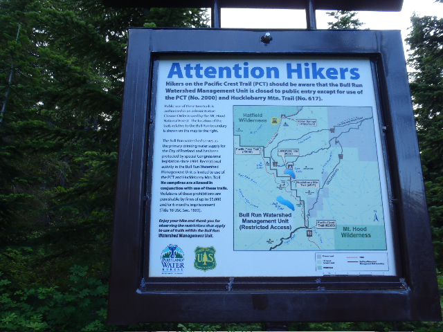 WARNING sign around Indian Campground