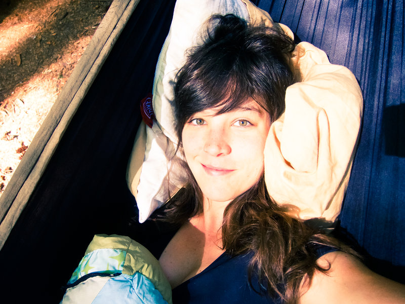 Christy kickin' it in the hammock while you crazies were out hiking on the hottest day of the year.