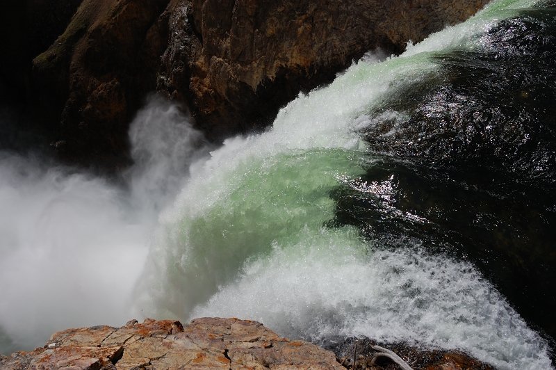 Lower Falls (at just over 300 feet) were thunderous even in low water
