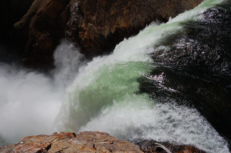 Lower Falls (at just over 300 feet) were thunderous even in low water