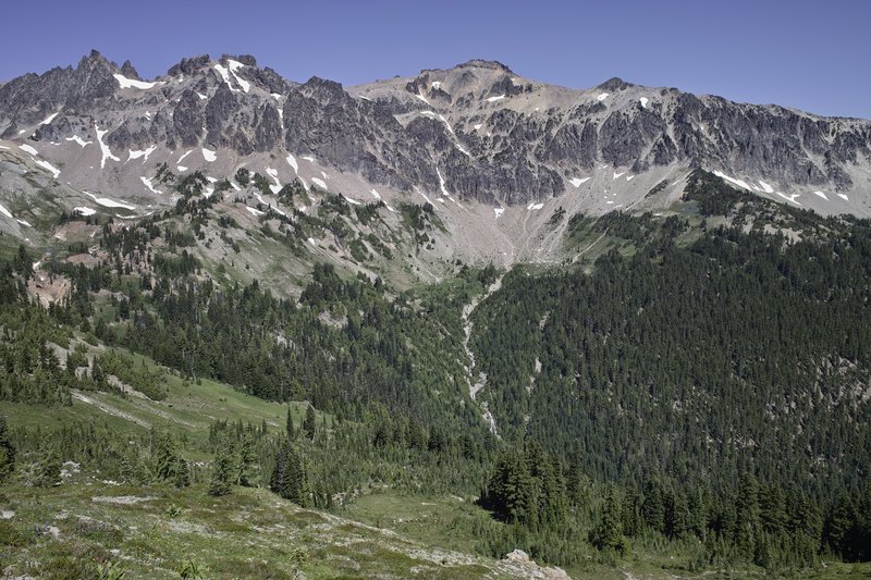 In the middle there is a big series of waterfalls that lead to the beginning of the Klickitat.