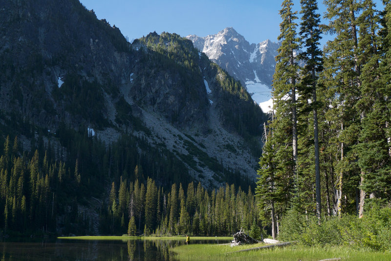 Camping spot with Mt. Stuart in the background
