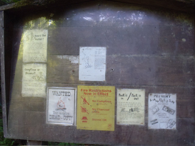 Old signage on the old Tanner Butte TH...