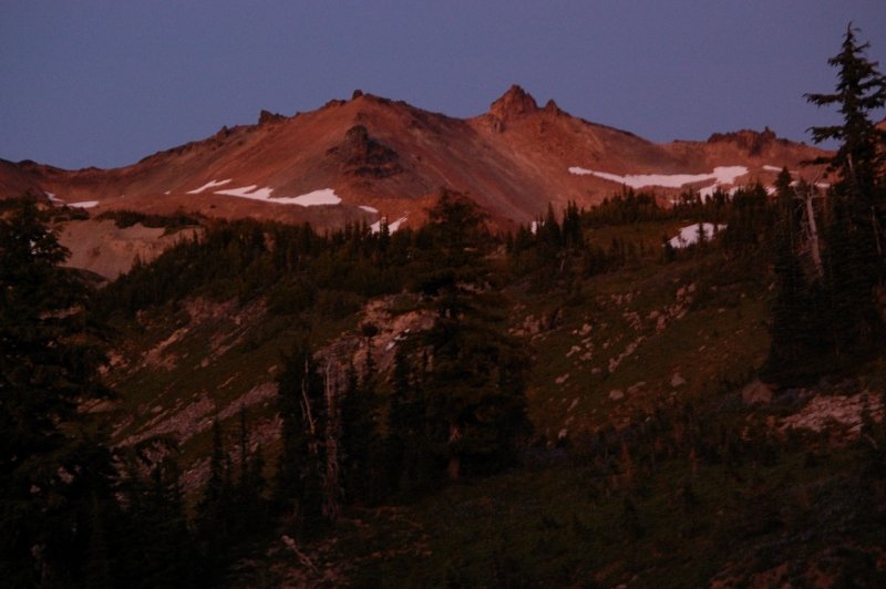 Evening alpenglow