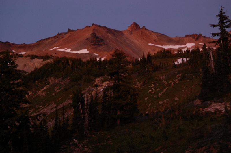 Evening alpenglow