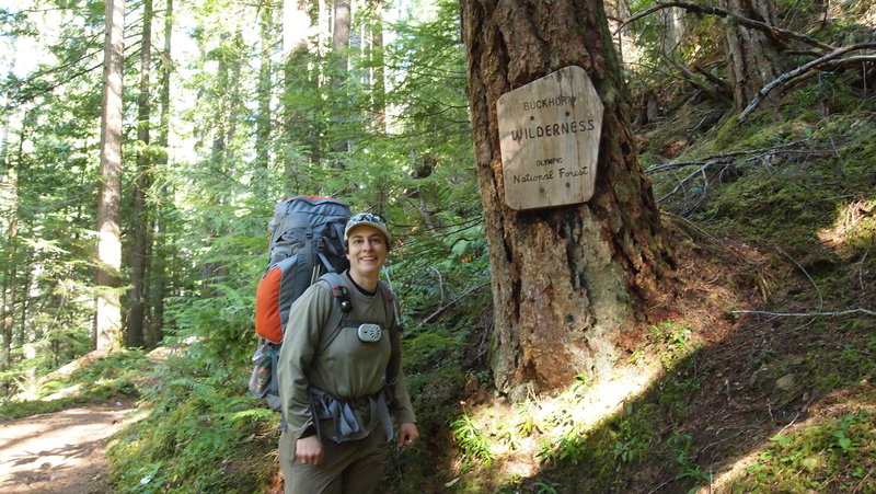 Me at the Buckhorn Wilderness entrance