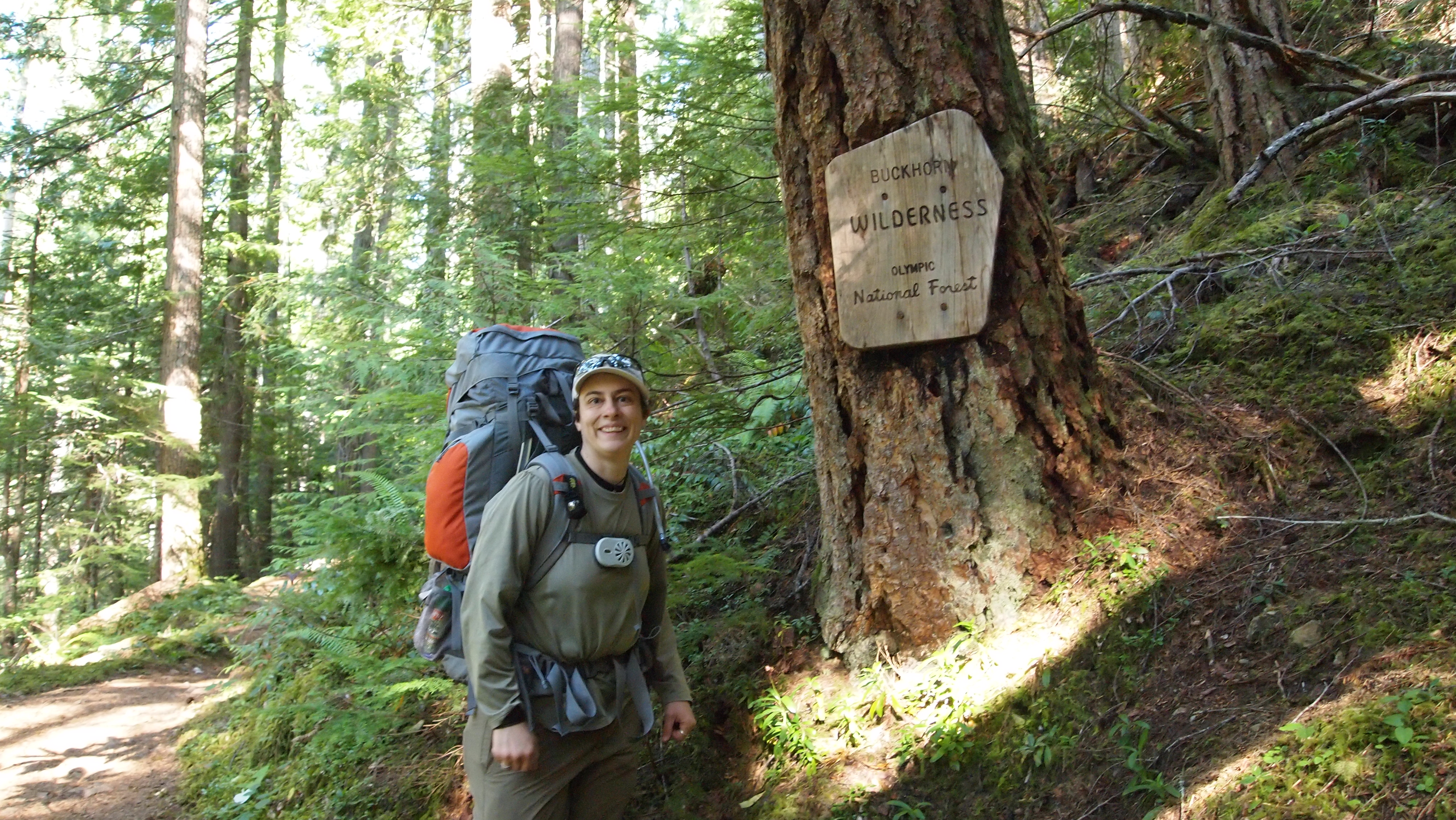 Me at the Buckhorn Wilderness entrance
