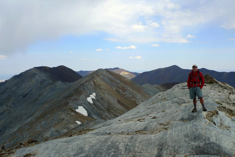 About to head off to Sacajawea (along ridges to the left)
