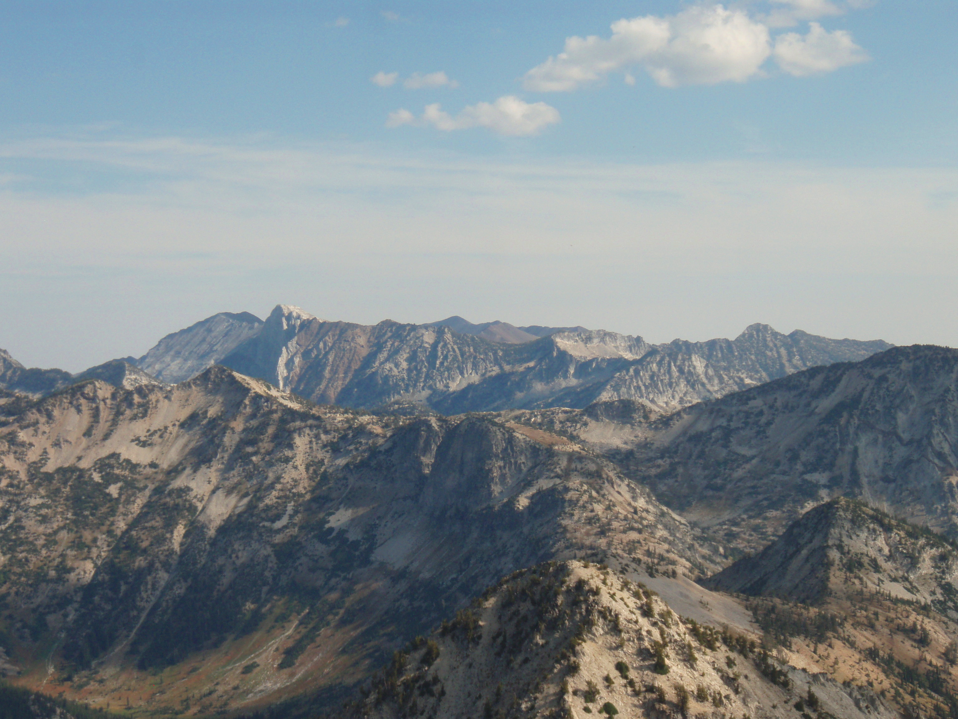 View north, Matterhorn is the white pointy peak