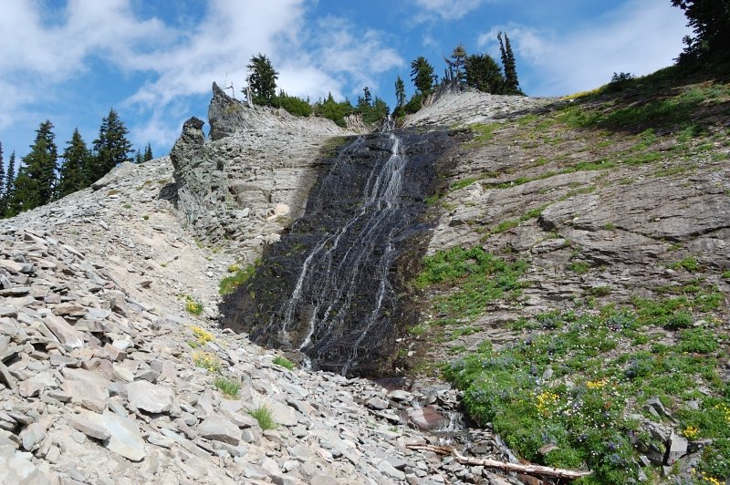 small falls near the lower trail