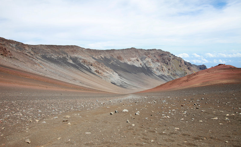 Inside the crater