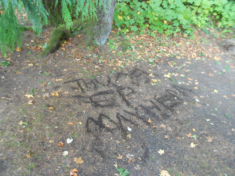 Checked what Thumper was doing and it turns out he was writing some words into the dirt, reads something like Thumb + Mayhem = BTFF's 4EAE ❤❤❤