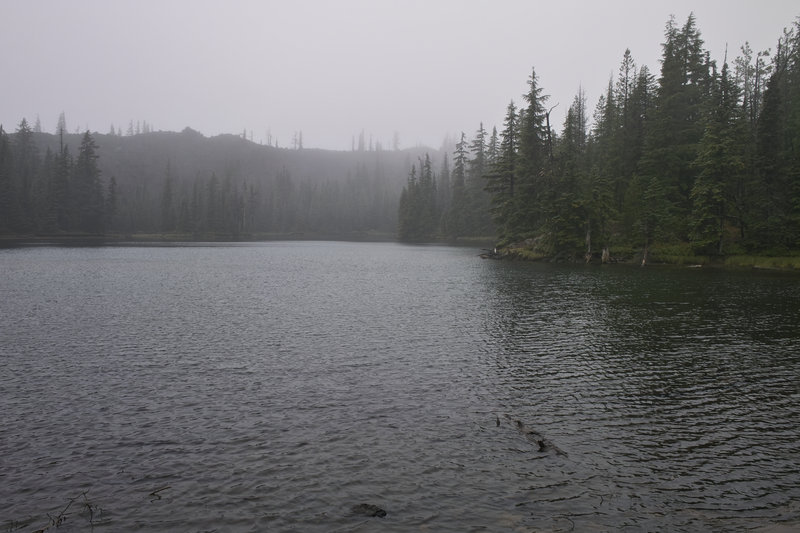 Lower Matthieu Lake, in all its cloudy glory.