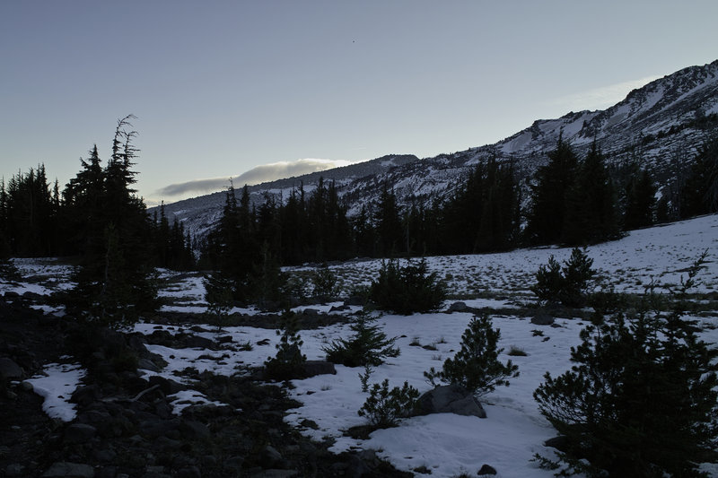 The bottom of the picture there is about 6200' and the snow kept going down from there. :(