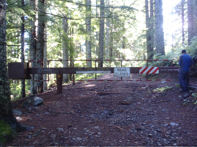 Forest road 315 gate from Larch MT Road