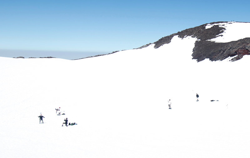 Playing soccer in the crater (from last year)