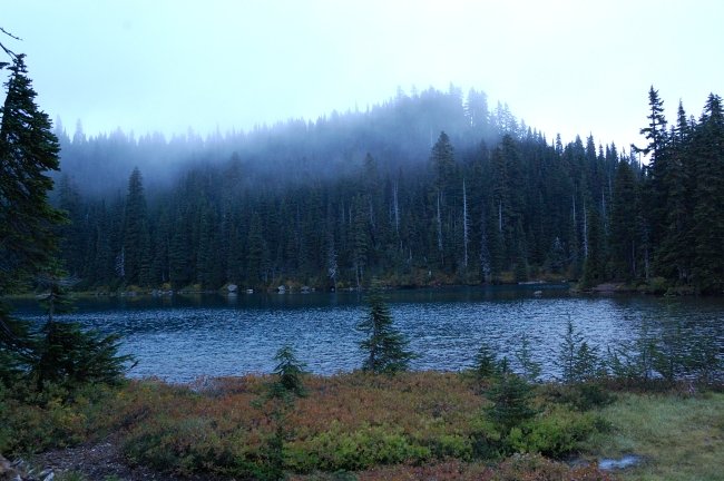 Wapiki Lake on Sunday evening was a cold and windy place!