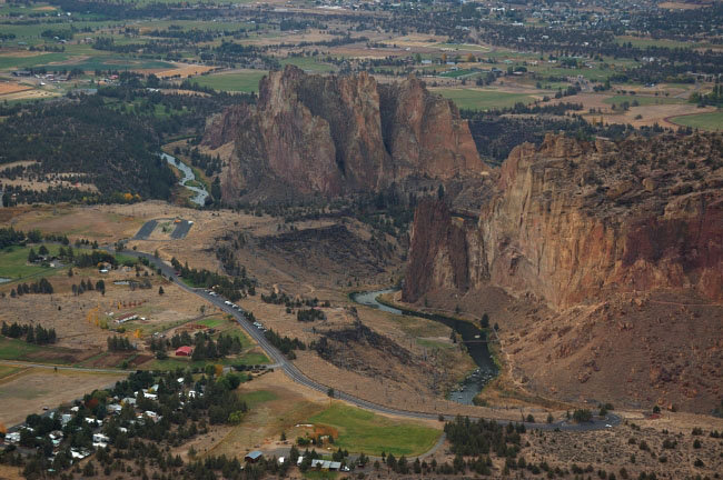 Smith Rocks from Point 4230 (not sure if this summit has an official name)