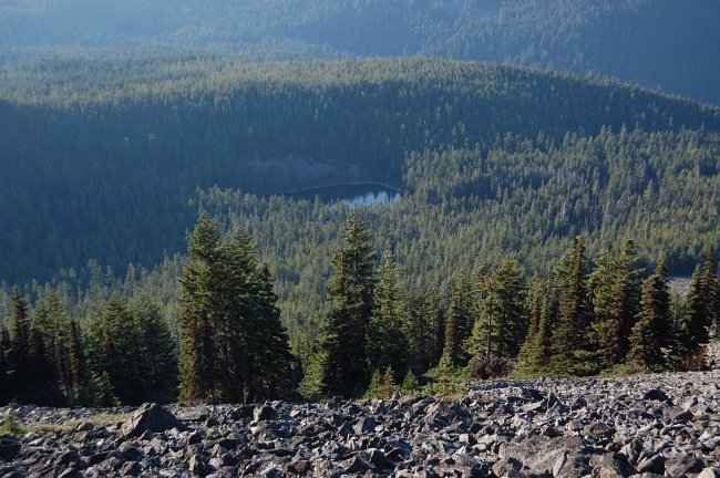 Bear Lake from the upper scree field